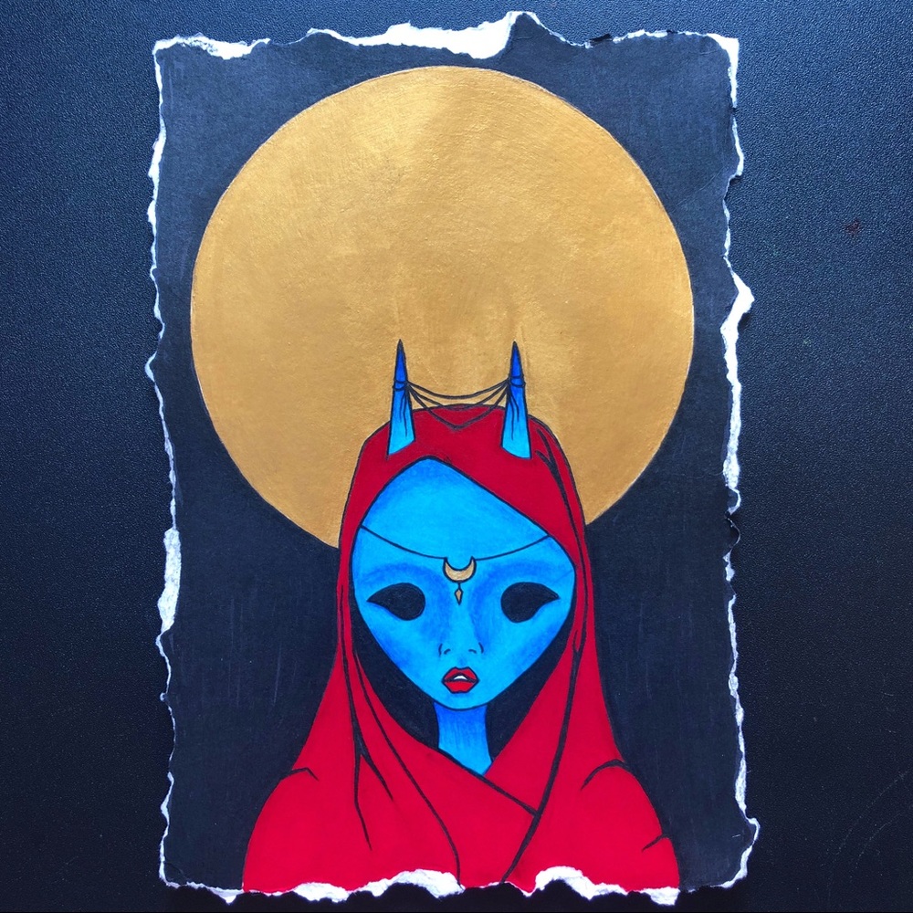 “Princess” Moon Spirit Art Print 5” by 7”